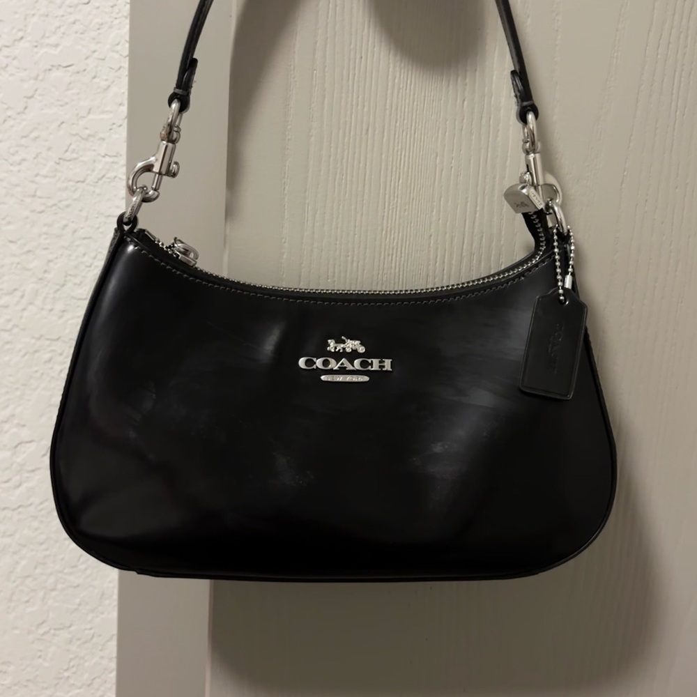 Coach Black Teri Shoulder Bag Used Mild Leather Damage